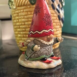 Jim Shore Holiday Gnome Figurine with Red Hat